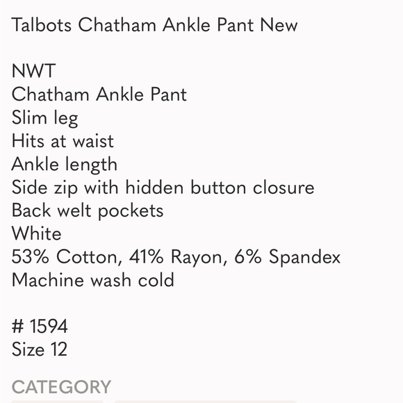 Bundle Talbots Chatham Ankle Pants in 3 colors - Picture 10 of 10